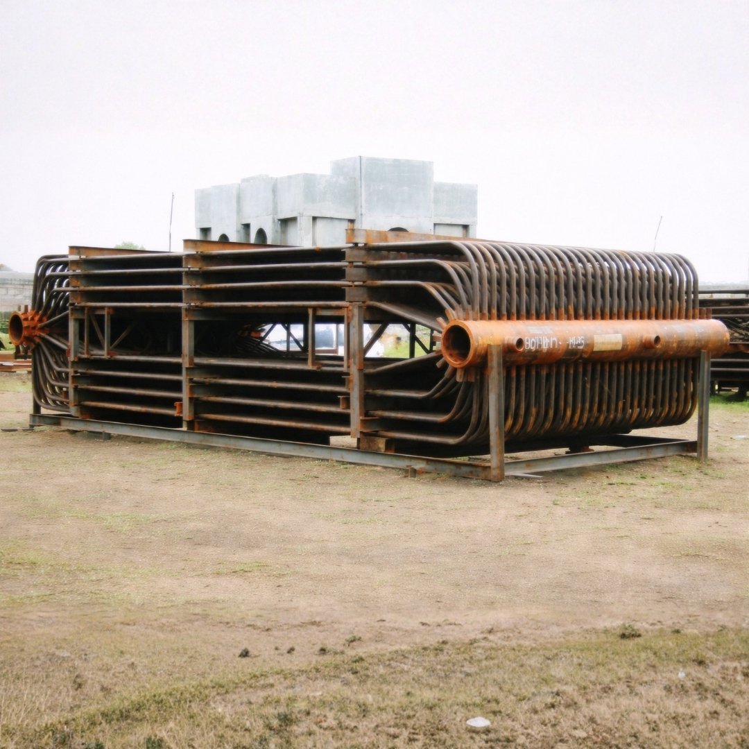 Studding work for bed evaporator tubes