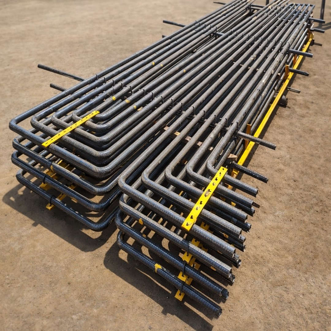 Studding work for bed evaporator tubes