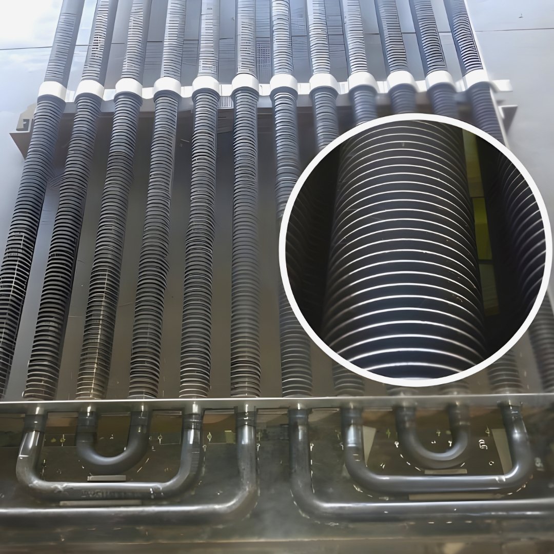 Studding work for bed evaporator tubes